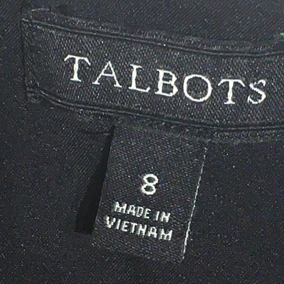 Talbot Black White Tweed Fringe Hem A Line Dress - Picture 8 of 13